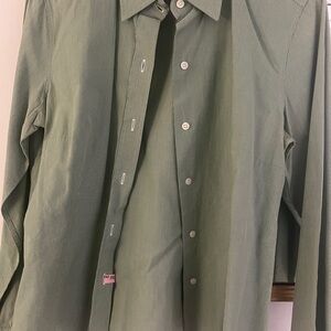 Green Button-Up Shirt